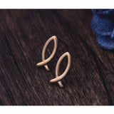 Handmade Fish Cat ceramics Stud Earrings - Uncommon Remington 