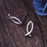 Handmade Fish Cat ceramics Stud Earrings - Uncommon Remington 