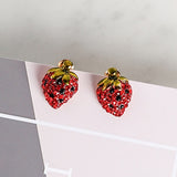 Crystal Sweet and Fruity Stud Earrings (Strawberry/ Watermelon) - Uncommon Remington 
