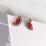 Crystal Sweet and Fruity Stud Earrings (Strawberry/ Watermelon) - Uncommon Remington 