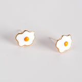 Cute statement Cartoon fry egg stud Earrings - Uncommon Remington 