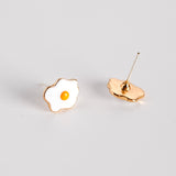 Cute statement Cartoon fry egg stud Earrings - Uncommon Remington 