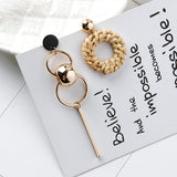 Vacation Style Handmade Asymmetry Weave style earrings - Uncommon Remington 