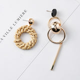 Vacation Style Handmade Asymmetry Weave style earrings - Uncommon Remington 