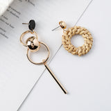 Vacation Style Handmade Asymmetry Weave style earrings - Uncommon Remington 