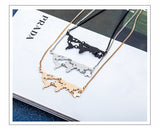 Gold/Silver/Black 3 Color Globe World Map Pendant Necklace - Uncommon Remington 