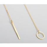 New fashion  Y Shaped Bar Circle chain Necklace gift - Uncommon Remington 