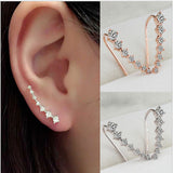 New collection Silver Stars Element Crystal Pearl Earrings Ear Hook - Uncommon Remington 