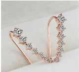 New collection Silver Stars Element Crystal Pearl Earrings Ear Hook - Uncommon Remington 