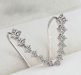 New collection Silver Stars Element Crystal Pearl Earrings Ear Hook - Uncommon Remington 