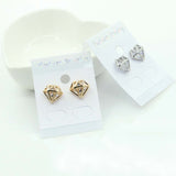 Dimond shape Crystal Rhinestone Stud Earrings - Uncommon Remington 