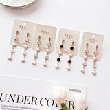 Elegant Half Round Pearl  Dangle Earrings (With free Heart stud earring) - Uncommon Remington 