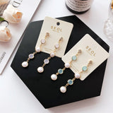 Elegant Half Round Pearl  Dangle Earrings (With free Heart stud earring) - Uncommon Remington 