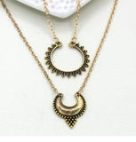 Double Half Moon Pendant Necklaces - Uncommon Remington 