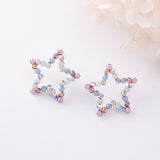Multicolor Rhinestone Star /heart Stud Earrings (2 styles) - Uncommon Remington 