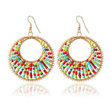 Bohemia style retro exaggerated color beads Pendant Earrings - Uncommon Remington 