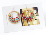 Bohemia style retro exaggerated color beads Pendant Earrings - Uncommon Remington 