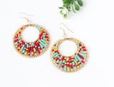 Bohemia style retro exaggerated color beads Pendant Earrings - Uncommon Remington 