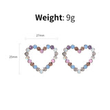 Multicolor Rhinestone Star /heart Stud Earrings (2 styles) - Uncommon Remington 