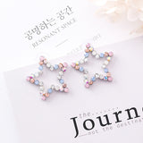 Multicolor Rhinestone Star /heart Stud Earrings (2 styles) - Uncommon Remington 