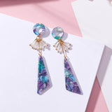 New Elegant Colorful Triangle Acrylic Long Earrings - Uncommon Remington 