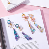 New Elegant Colorful Triangle Acrylic Long Earrings - Uncommon Remington 