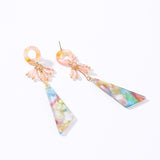 New Elegant Colorful Triangle Acrylic Long Earrings - Uncommon Remington 