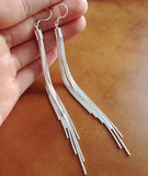 High quality vintage silver plated tassel earrings - Uncommon Remington 