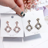 Candy Color Crystal Circle Dangle Earrings - Uncommon Remington 