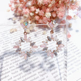 Candy Color Crystal Circle Dangle Earrings - Uncommon Remington 