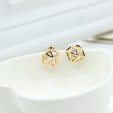 Dimond shape Crystal Rhinestone Stud Earrings - Uncommon Remington 