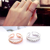 New Arrival Micro Pave Zircon Double Layer Rings - Uncommon Remington 