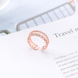 New Arrival Micro Pave Zircon Double Layer Rings - Uncommon Remington 