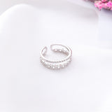 New Arrival Micro Pave Zircon Double Layer Rings - Uncommon Remington 