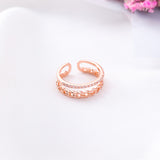 New Arrival Micro Pave Zircon Double Layer Rings - Uncommon Remington 