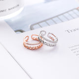 New Arrival Micro Pave Zircon Double Layer Rings - Uncommon Remington 