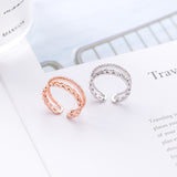 New Arrival Micro Pave Zircon Double Layer Rings - Uncommon Remington 