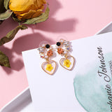 Rhinestone Pearl & Floral  Drop Earrings - Uncommon Remington 