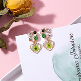 Rhinestone Pearl & Floral  Drop Earrings - Uncommon Remington 