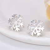 925 Sterling Silver Snowflake Stud Earrings - Uncommon Remington 
