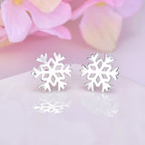 925 Sterling Silver Snowflake Stud Earrings - Uncommon Remington 