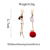 Easter Bunny  Rabbit Pompom Ball  Asymmetric Earrings - Uncommon Remington 
