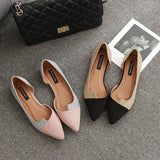 Patchwork side hollow flats shoes (2 colours) - Uncommon Remington 