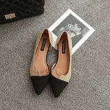 Patchwork side hollow flats shoes (2 colours) - Uncommon Remington 