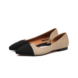 Patchwork side hollow flats shoes (2 colours) - Uncommon Remington 