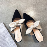 Mules/bowknot Pointed High Heels - Uncommon Remington 
