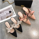 Mules/bowknot Pointed High Heels - Uncommon Remington 