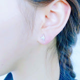 High Quality Crystal Blue Opal Stone Claw Whale Mermaid Tail Eyedrop Stud Earrings - Uncommon Remington 