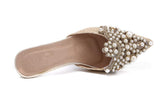 Sweet Elegant Pearl Beaded High-heeled Shoes (Thin Heels Pointed Toe) - Uncommon Remington 