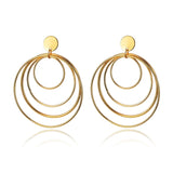 Big Smooth  Multi-layer Round Pendant Earrings - Uncommon Remington 